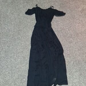 Elegant Black Off-Shoulder Dress